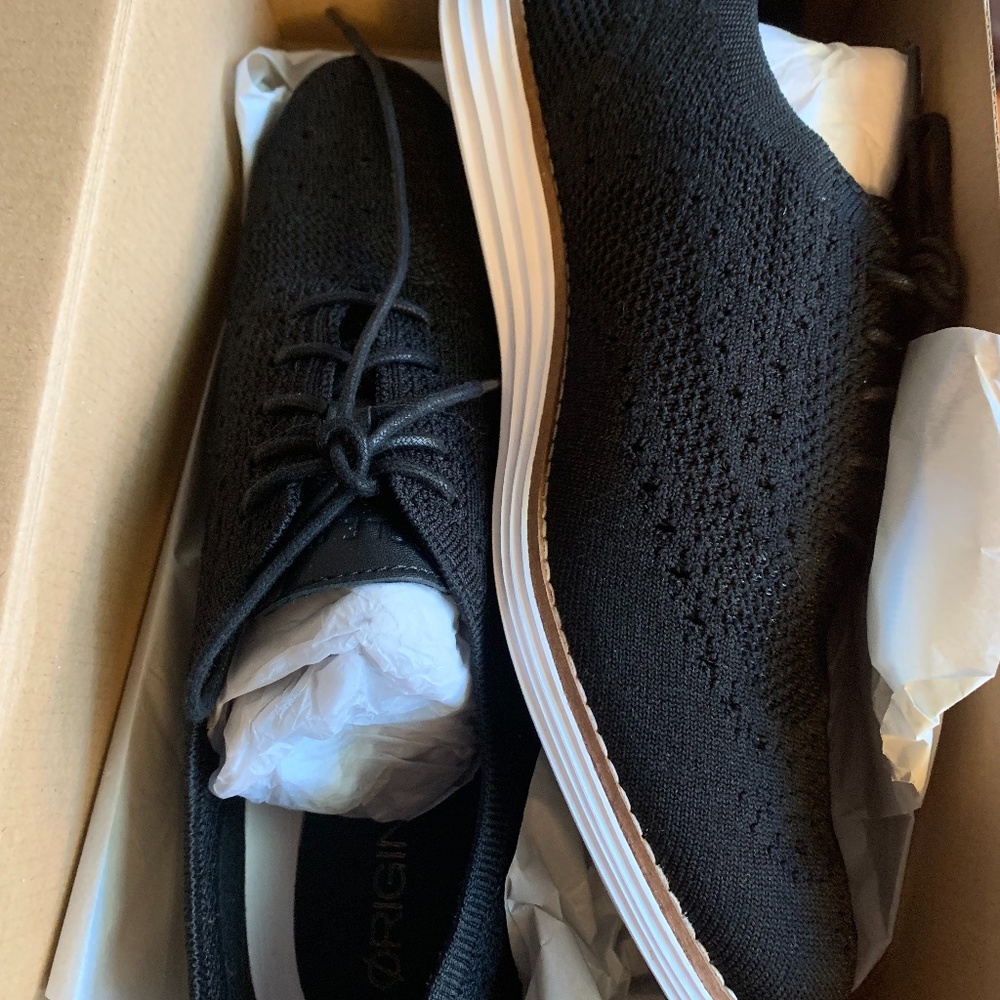 COLE HAAN Black Knit Oxford professional shoe size 10